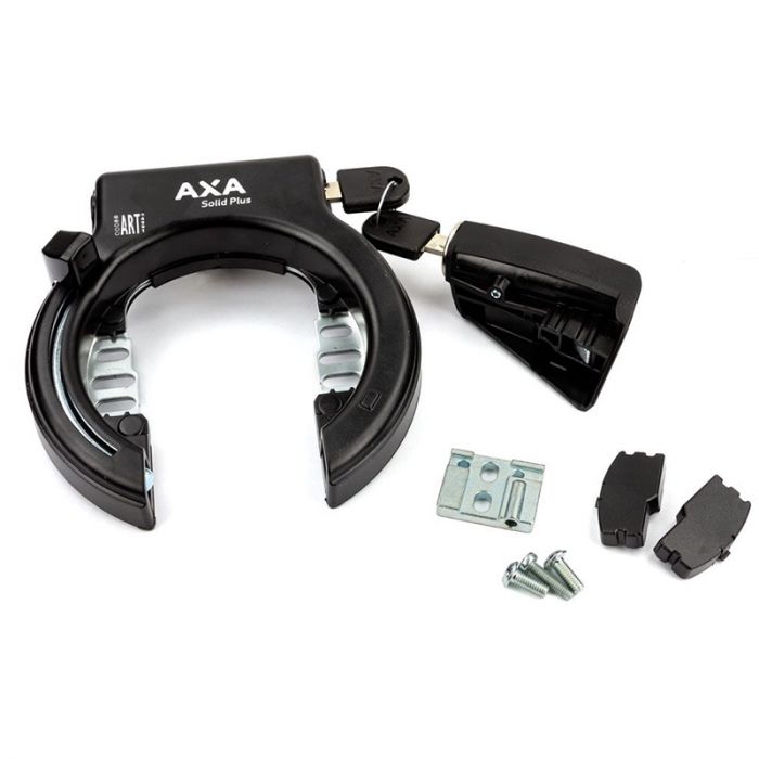 AXA ringslot Solid Plus + Yamaha accuslot zwart |