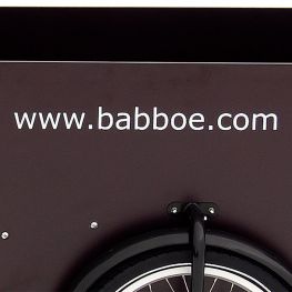 Babboe sticker www.babboe.com wit zijpaneel