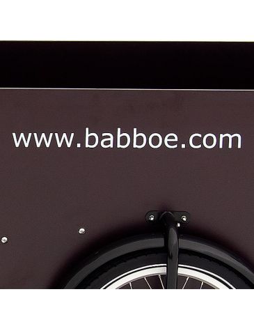 Babboe sticker www.babboe.com wit zijpaneel